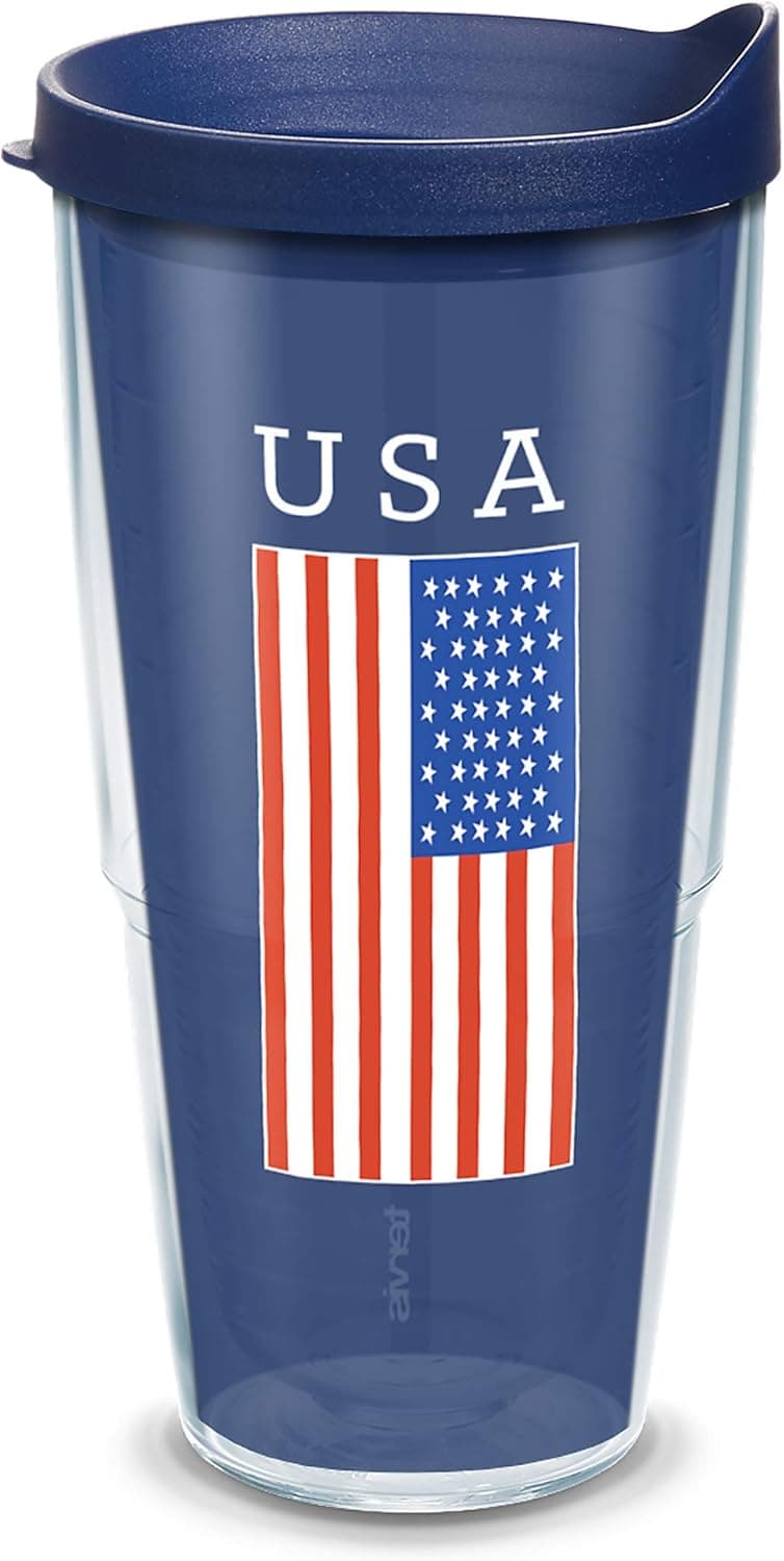 Patriotic Tervis Tumbler: Keeps Drinks Hot or Cold
