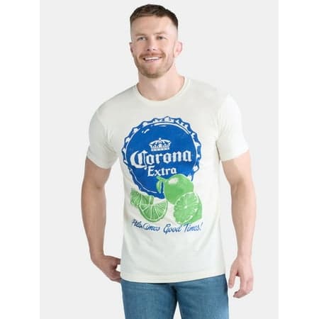 Corona Men's & Big Men's Cotton Graphic Tee, Sizes S-3XL