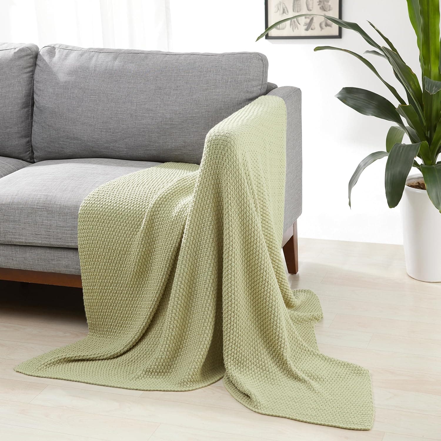 Cozy Up with Amazon Basics Chunky Cable Knit Throw Blanket