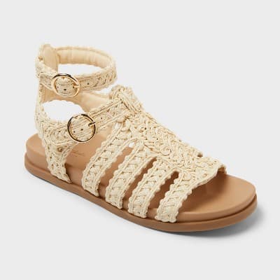 Women’s Tessa Sandals with Memory Foam Insole - Universal Thread™ Natural 9