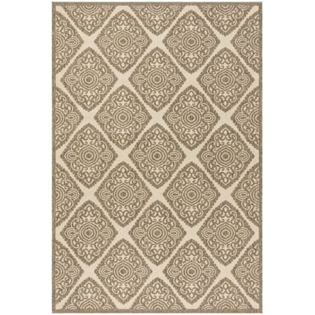 SAFAVIEH Beach House Issam Geometric Indoor/Outdoor Area Rug Cream/Beige, 5'3" x 7'6"