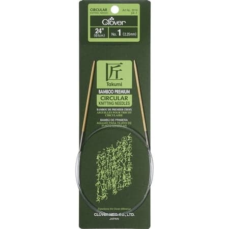 Takumi Bamboo Circular Knitting Needles 24"-Size 3/3.25mm