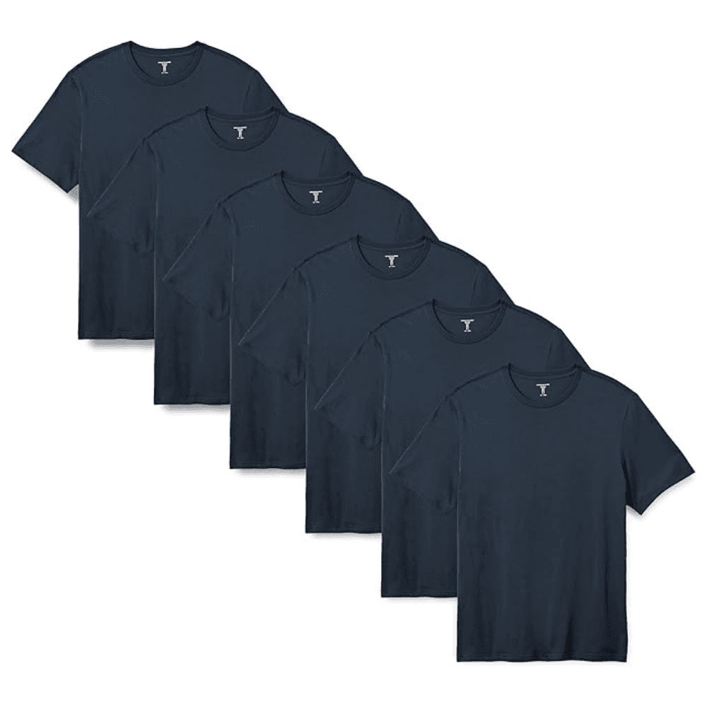 Amazon Essentials Crewneck Shirts - 6 Pack for $10