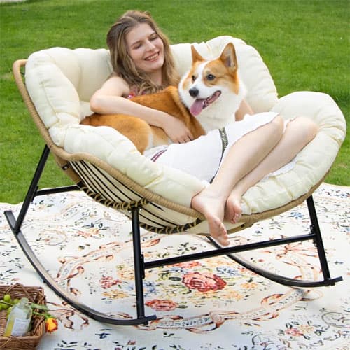 Oversized Rocking Papasan Chair - 28% Off at Wayfair