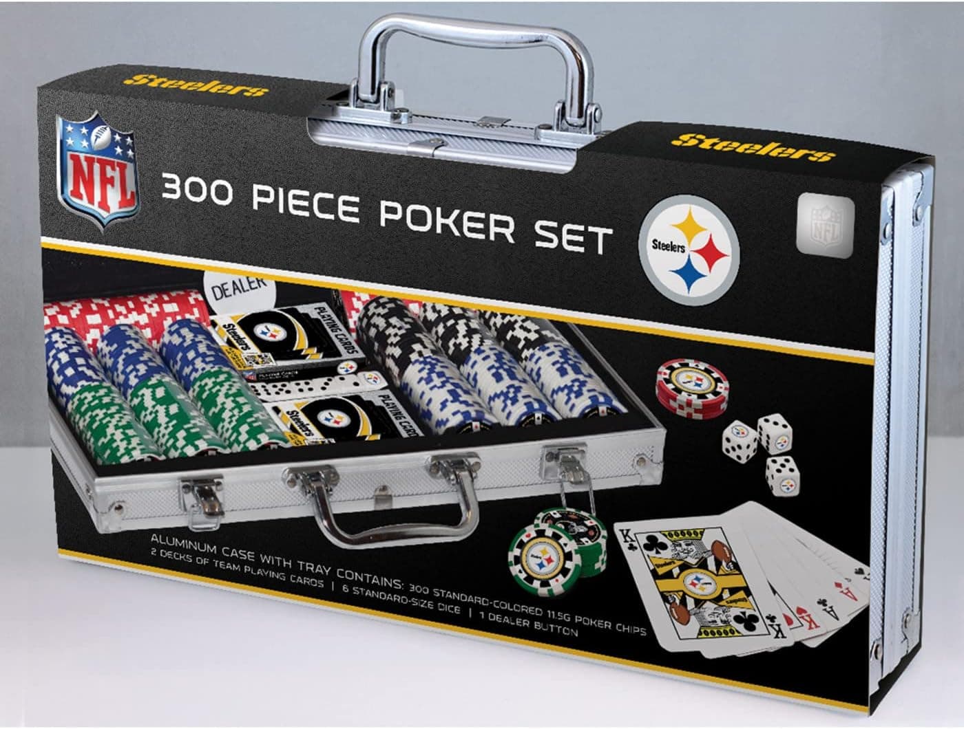 Bring the Stadium Home with NFL Steelers 300-Piece Poker Chip Set