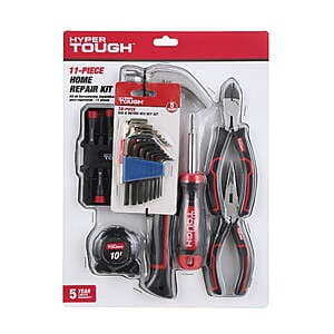 Select Locations: 27-Pc Hyper Tough Home Repair Tool Kit $5