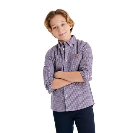 U.S. Polo Assn. Boys Long Sleeve Button Down Shirt, Sizes 4-18