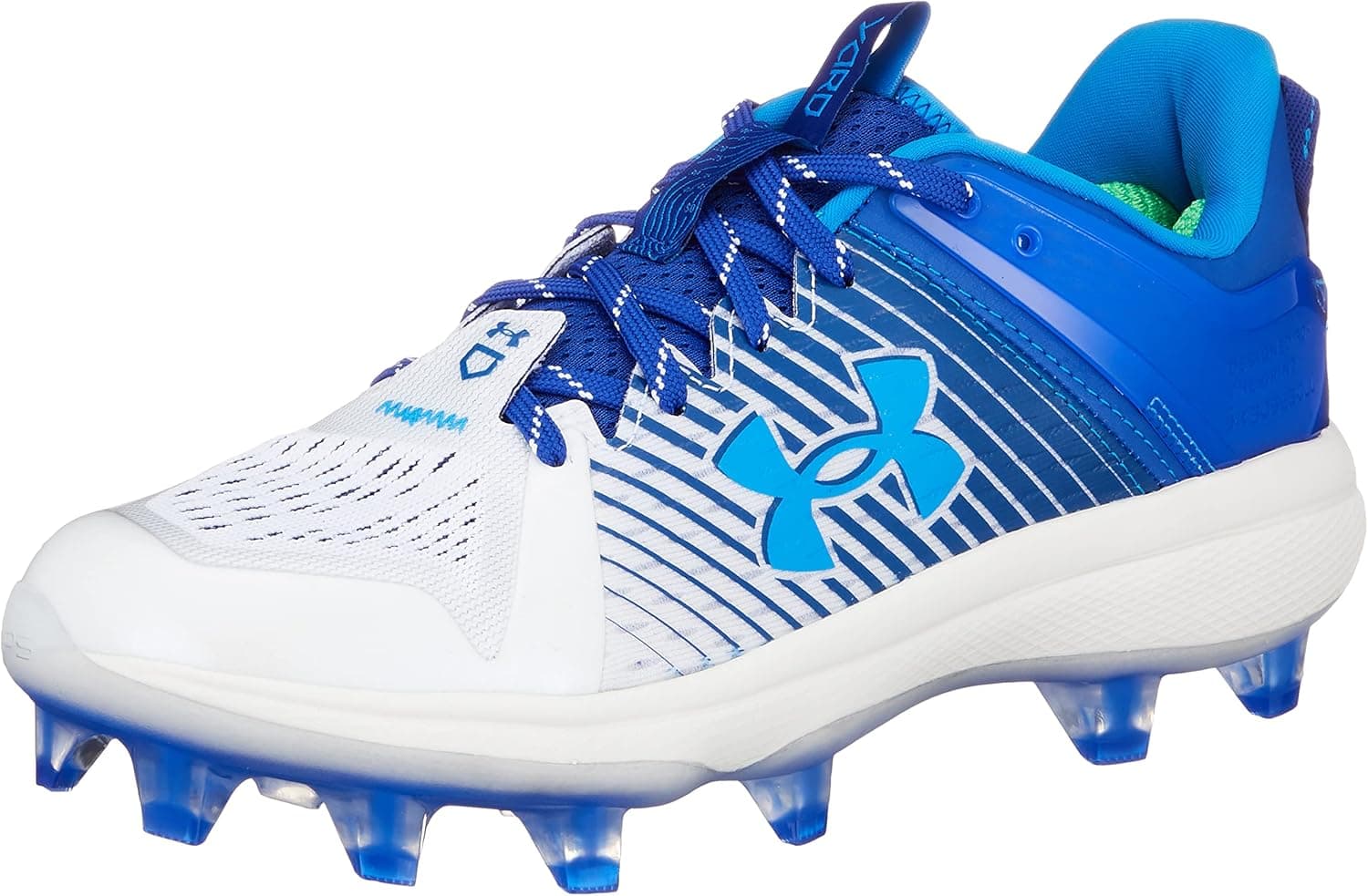 Under Armour Men's Yard Low MT TPU Baseball Cleat, (400) Royal/White/White, 15