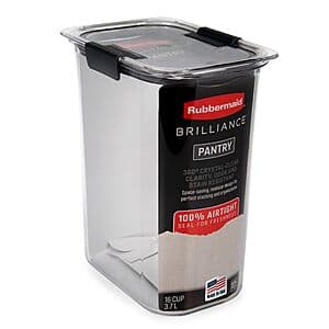 16-Cup Rubbermaid Brilliance Airtight Food Storage Container for $15