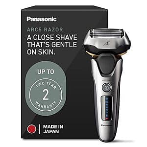 Panasonic's Premium ARC5 Electric Razor - Smooth Shave, Silver