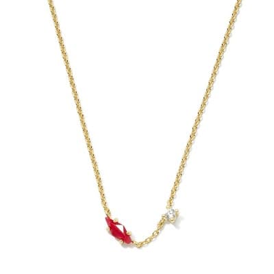 Kendra Scott Meridith Small Pendant Necklace - Red Tigers Eye