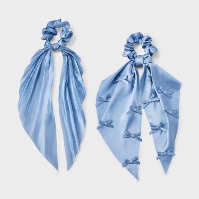 Twister with Hair Bow Set 2 pc - Wild Fable™ Light Blue