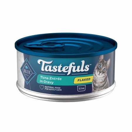 Blue Buffalo Tastefuls Flaked Wet Cat Food, Made with Natural Ingredients, Tuna, 5.5-oz. Can