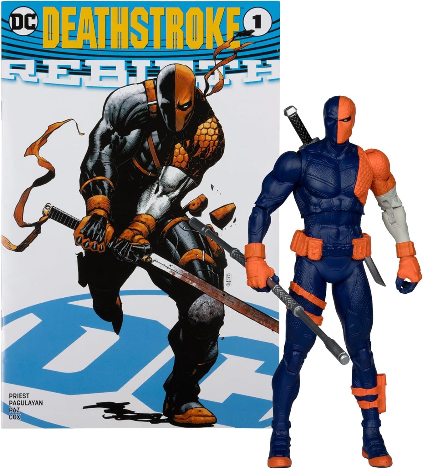 McFarlane Toys - DC Direct Page Punchers Deathstroke (DC Rebirth) 7in Figure with Comic
