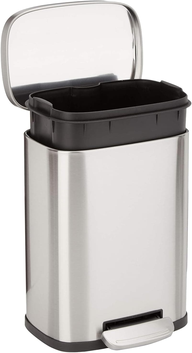 Amazon Basics Mini Trash Can with Soft-Close Pedal