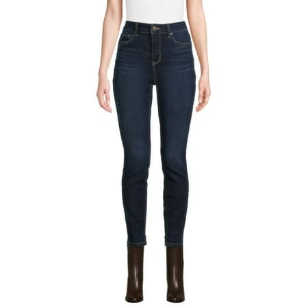 Time and Tru Women's High Rise Skinny Jeans, 27", 29” Inseams, Sizes 2-22