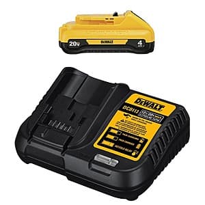 DEWALT 20V MAX 4Ah Battery Compact Starter Kit with Charger - $63.75 + Free Shipping