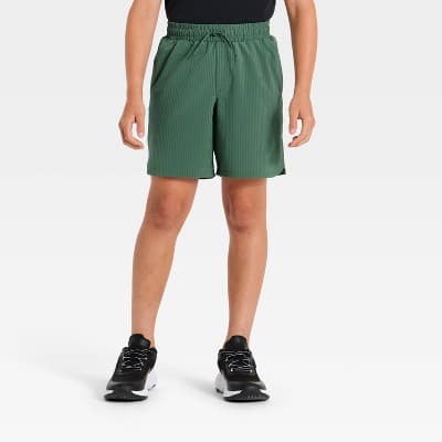 Boys’ Seersucker Shorts - All In Motion™ Forest Green L