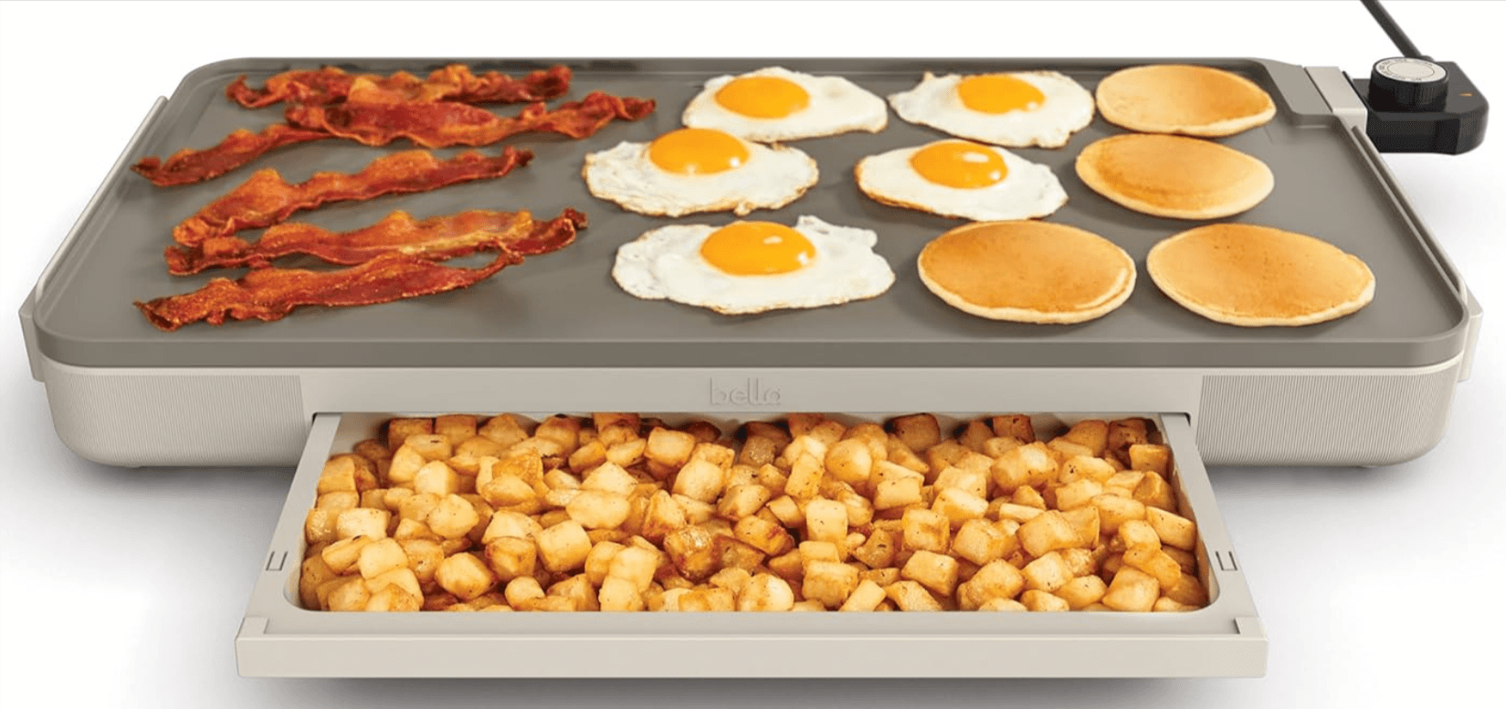 Bella 12" Electric Griddle with Warming Tray - 38% Off