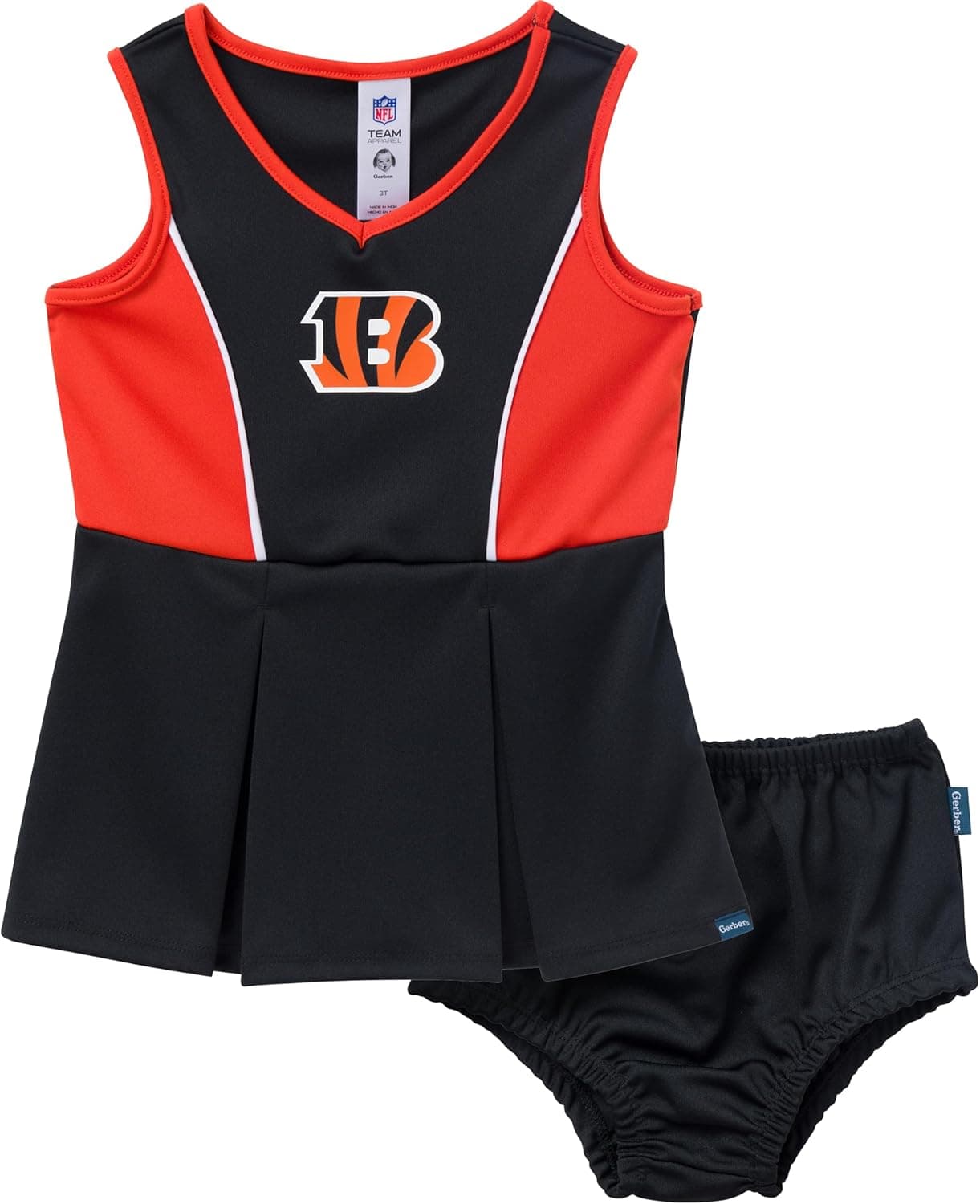 Cheer on the Bengals in Gerber's Toddler Dress & Bloomer Set