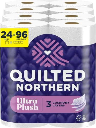 13% Off Quilted Northern Ultra Plush Toilet Paper 24-Pack on Amazon