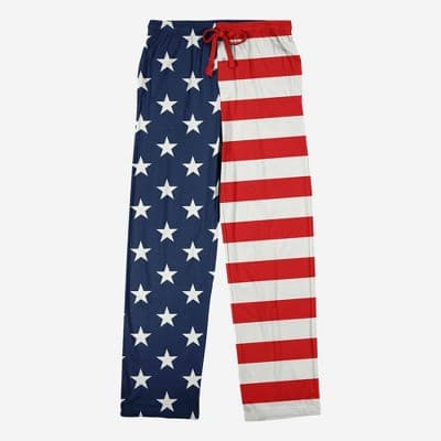 Bioworld Men's Americana Flag Sleep Pants - Blue/Red XL
