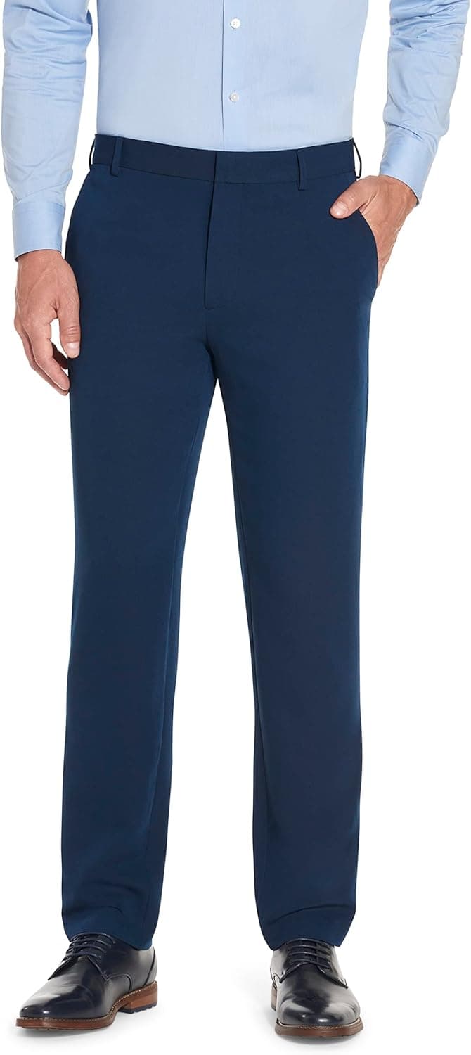 Wrinkle-Free Dress Pants in Ice Blue, 50% Off