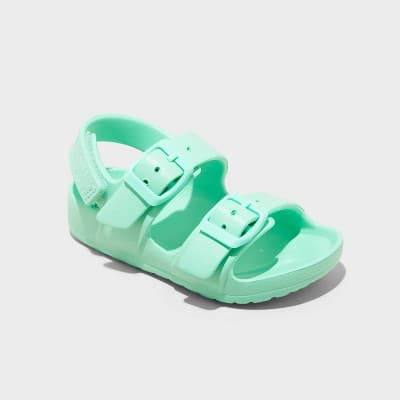 Toddler Blown EVA Ade Sandals - Cat & Jack™ Green 8T: Hook and Loop, Contoured Footbed, Open Toe