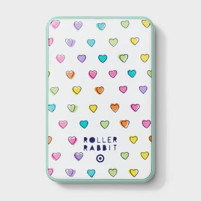 Disco Hearts Wave 5000mAh Power Bank White/Teal - Roller Rabbit x Target