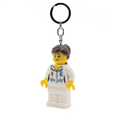 LEGO City Keychain Light - Nurse 2: Mini Figure Toy with Batteries