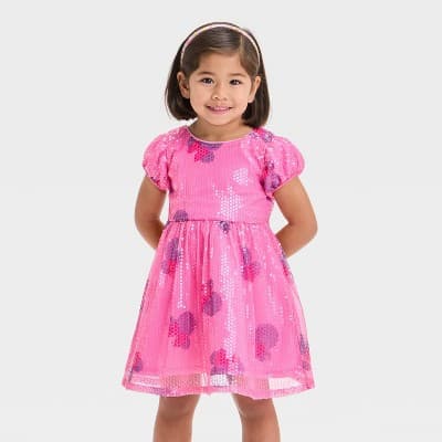 Toddler Girls' Disney Minnie Mouse A-Line Dress - Pink 3T