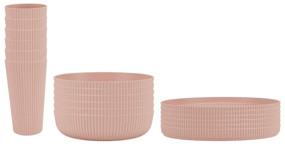 Mainstays 18-Piece Recycled Plastic Dinnerware Set