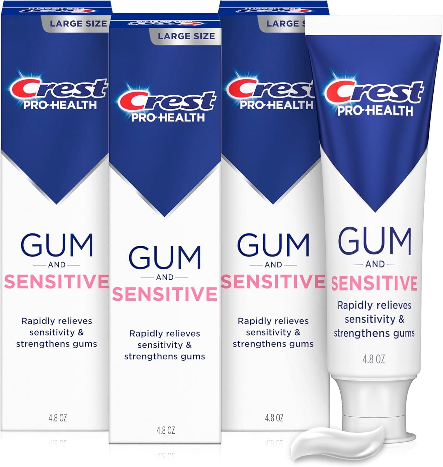 Crest Sensitive Toothpaste 3-Pack: Relieves Sensitivity & Strengthens Gums