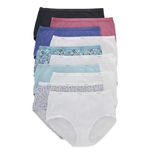 Hanes Women's 30-Count Full-Coverage Cotton Blend Panties