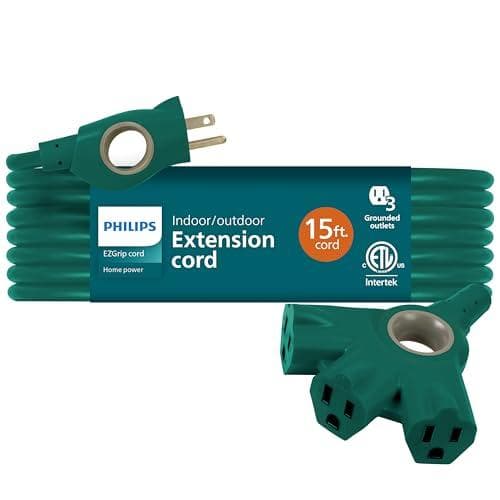Save 40% on Philips Outdoor Extension Cord with 3 Grounded Outlets