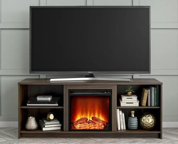 Mainstays Fireplace TV Stand for TVs up to 65" Walmart