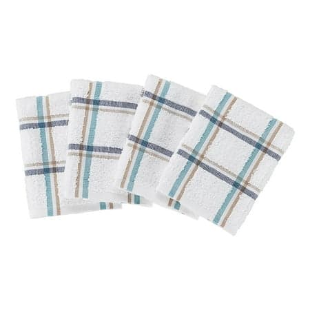 Mainstays 4-Pack 12”x12” Woven Kitchen Dish Cloth Set, Multi