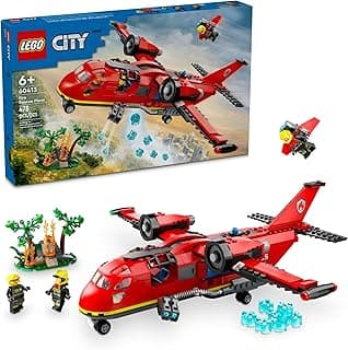 LEGO City Fire Rescue Plane Toy - Building Toy for Boys & Girls, Ages 6+ - Gift for Easter Baskets - Pretend Playset for Kids - W/Working Drop Doors - 60413