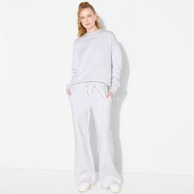 Women's Oversized Pullover Sweatshirt - Wild Fable™ Light Gray XXS