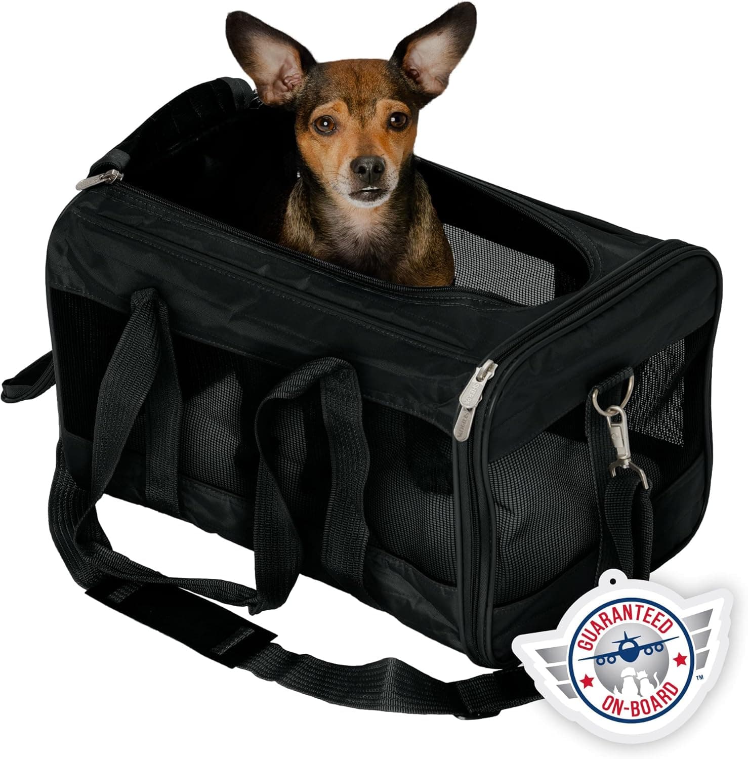 Airline-Approved Sherpa Pet Carrier - Black, Medium