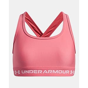 Get the Under Armour Girls' UA Crossback Sports Bra (Pink) for $8