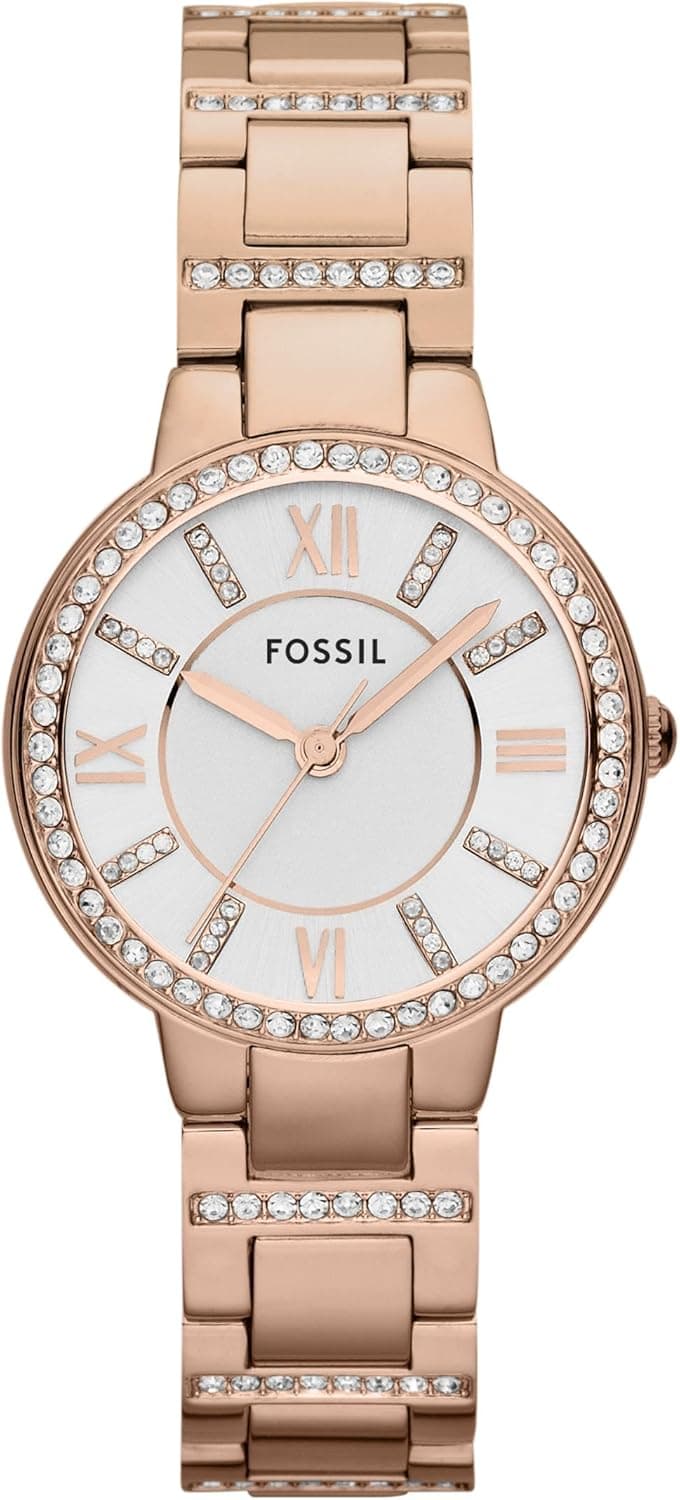 Fossil Women's Watch: Rose Gold Glitz Elegance