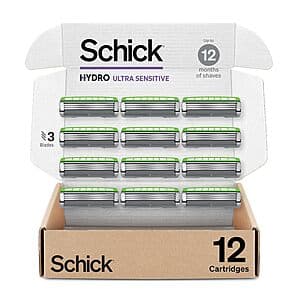 Schick Hydro Sensitive Razor Refills: 12-Pack for $13.05