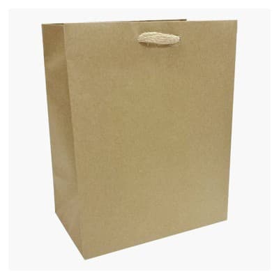 Bows And Sparkles 4pk Small Gift Bag Kraft Natural