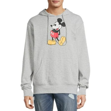 Disney Mickey Mouse Mens & Big Mens Classic Mickey Hoodie Sweatshirt, Sizes S-3XL