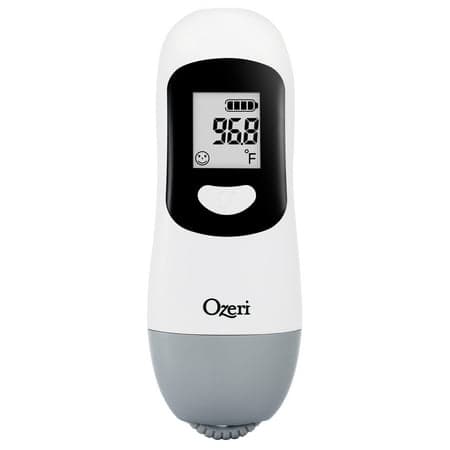 Ozeri Forehead Thermometer, ISO 80601-2-56 Medical-Grade with Silent Fever Alarm and Battery-Free Kinetic Activation