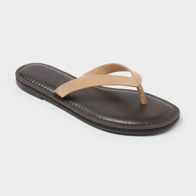Women’s Sherry Faux Suede Sandals with Memory Foam Insole - Universal Thread™ Tan 9