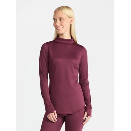 ClimateRight by Cuddl Duds Women's Thermal Guard Base Layer Mock Neck Top, Sizes XS to 4X