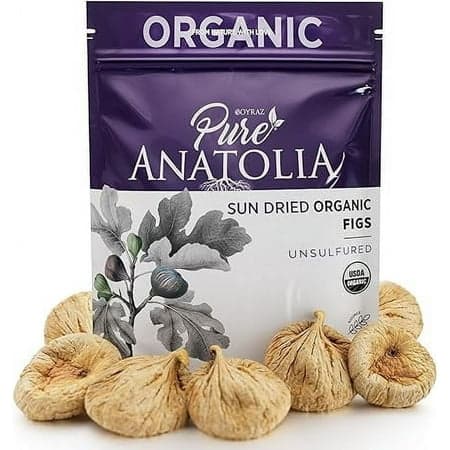 Pure Anatolia Organic Sun-Dried Figs, 100% Turkish, 5oz Pouch