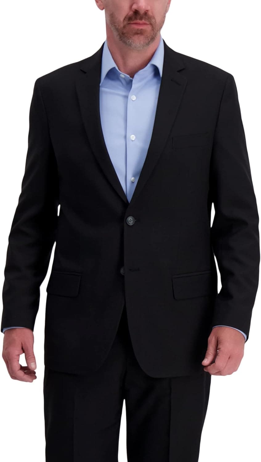 Haggar Men's Smart Wash Suit Jacket - Classic Fit Black